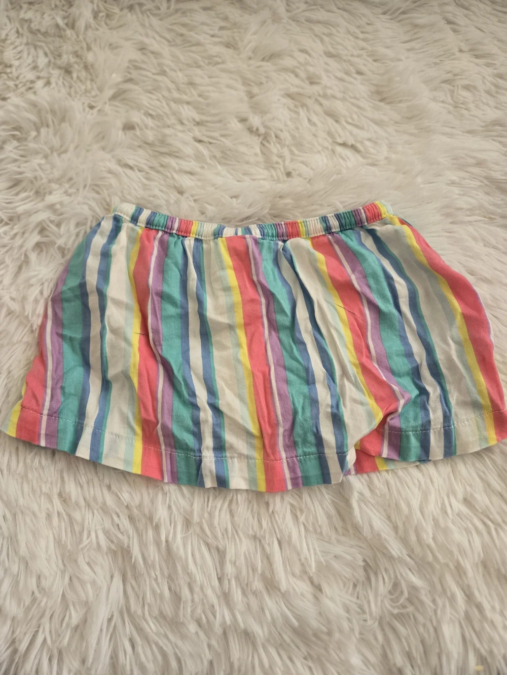 Carter's Rainbow Stripe Skirt with Pink Bow